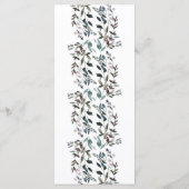 Menu Crest jardin | Script Mariage bleu blanc (Dos)