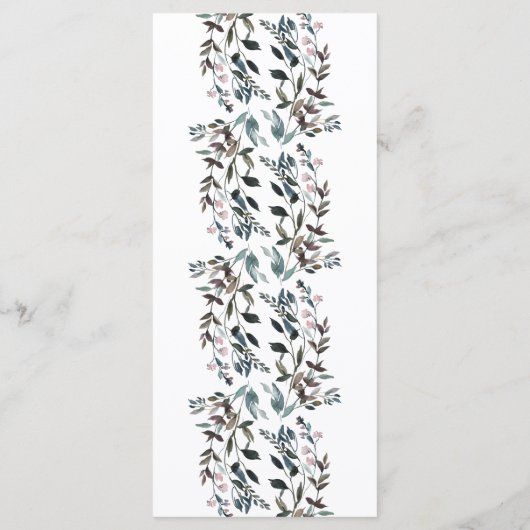 Menu Crest jardin | Script Mariage bleu blanc (Dos)