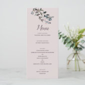 Menu Crest jardin | Script Mariage floral mauve (Debout devant)