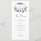 Menu Cristaux de lune Fleurs Boho Mariage métaphysique (Devant)