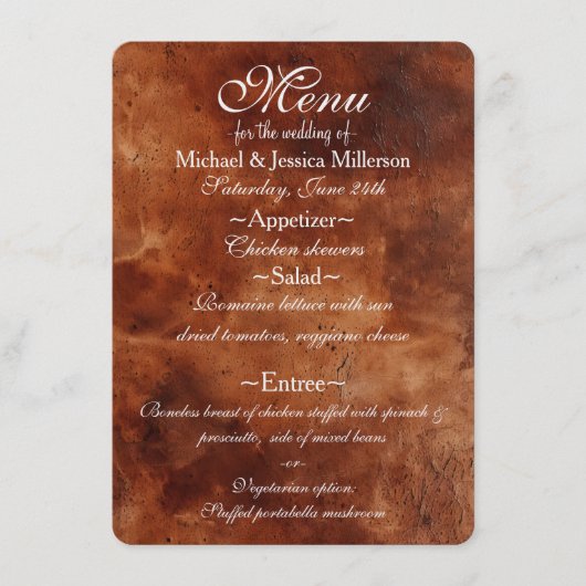 Menu Cuir Faux Brown Sud-Ouest (regardez) (Devant)