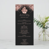 Menu Cupcake Bakery Pastry Chef Glitter Drips Rose Gold (Debout devant)