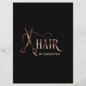 Menu Cupcake Bakery Pastry Chef Glitter Drips Rose Gold (Dos)