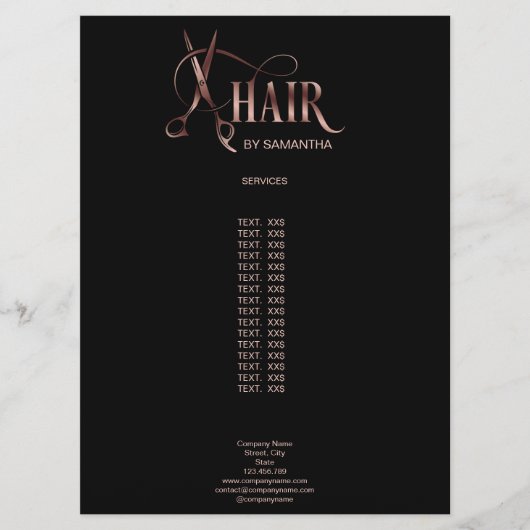 Menu Cupcake Bakery Pastry Chef Glitter Drips Rose Gold (Devant)