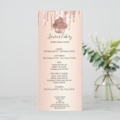 Menu Cupcake Bakery Pastry Chef Glitter Drips Rose Gold (Debout devant)