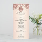 Menu Cupcake Bakery Pastry Chef Glitter Drips Rose Gold (Debout devant)
