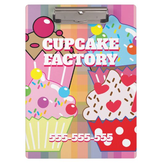 Menu CUPCAKE FACTORY Klembord (Voorkant)