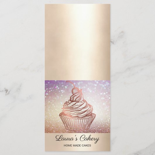 Menu Cupcake Home Bakery Rustic Vintage (Dos)