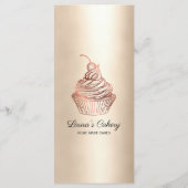 Menu Cupcake Home Bakery Rustic Vintage (Dos)