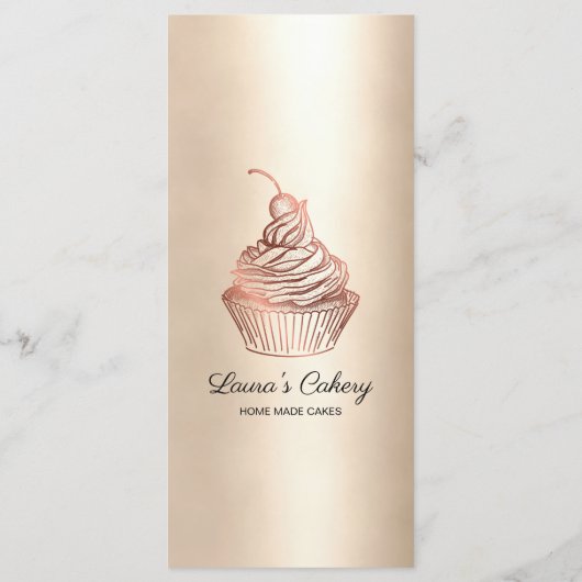 Menu Cupcake Home Bakery Rustic Vintage (Dos)