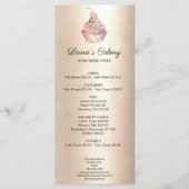 Menu Cupcake Home Bakery Rustic Vintage (Devant)