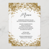Menu Curved Gold Glitter White (Devant / Derrière)