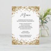 Menu Curved Gold Glitter White (Debout devant)