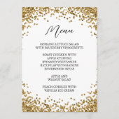 Menu Curved Gold Glitter White (Devant)