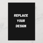 Menu Custom black simple Design Add Photo or Text (Devant)