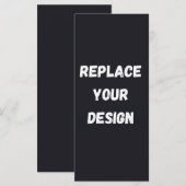 Menu Custom black simple Design Add Photo or Text (Devant / Derrière)