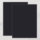 Menu Custom black simple Design Add Photo or Text (Devant / Derrière)