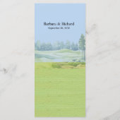 Menu Custom Watercolor Golf Theme Wedding  (Dos)