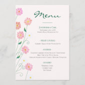Menu Cute Country Daisy Rose de printemps (Devant)