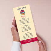 Menu Cute Cupcake Boulangerie Pâtisserie Chef Sweet Tar