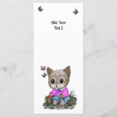 Menu Cute Kitty Chat et Papillon (Dos)