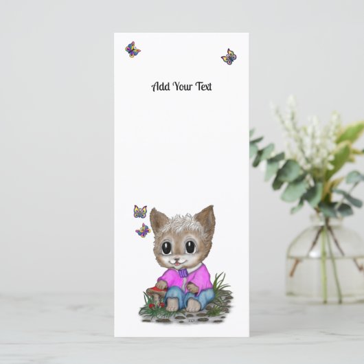 Menu Cute Kitty Chat et Papillon (Debout devant)