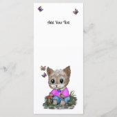 Menu Cute Kitty Chat et Papillon (Devant)