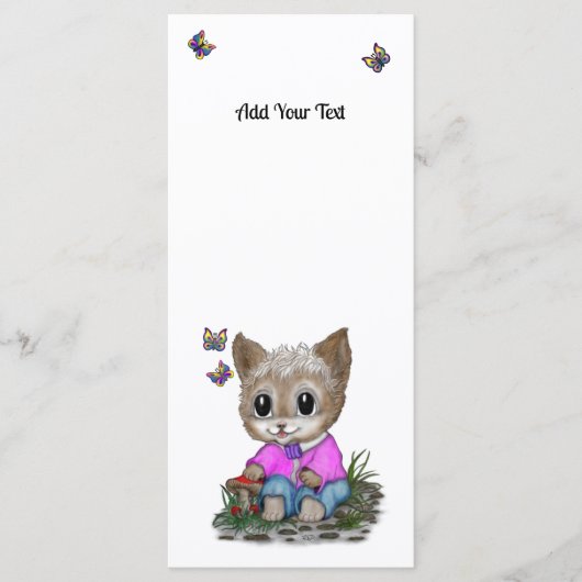 Menu Cute Kitty Chat et Papillon (Devant)