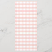 Menu Cutie Pie Pastel Pink Bow Gingham Fall Baby Shower (Dos)