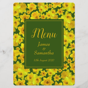 Menu Daffodile de printemps jaune - Mariage