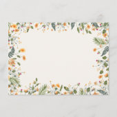 Menu Daffodiles botaniques Daisy Peony Flowers Mariage (Dos)