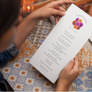 Menu Dahlia Mariage d'automne