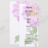 Menu Dahlia Rose Avec Dew (Devant / Derrière)