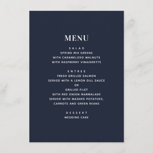 Menu Dahlias. Mariage floral de marine. Fleurs de jardi (Devant)