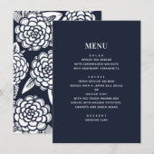 Menu Dahlias. Mariage floral de marine. Fleurs de jardi (Devant / Derrière)