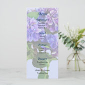Menu Dainty Blue Hydrangea (Debout devant)