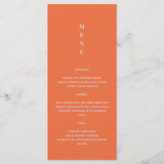 Menu Daisy Wedding