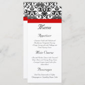 Menu Damas noir/blanc avec accentuation rouge (Devant / Derrière)