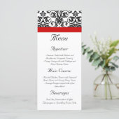 Menu Damas noir/blanc avec accentuation rouge (Debout devant)