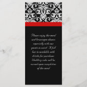 Menu Damas noir/blanc avec accentuation rouge (Dos)