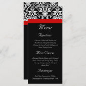 Menu Damas noir/blanc avec accentuation rouge (Devant / Derrière)