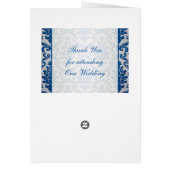 Menu Damask bleu foncé (Dos)