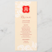 Menu d'anniversaire chinois "Longévité" (IVORY) (Devant)