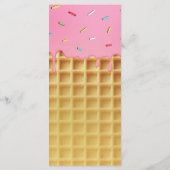 Menu d'anniversaire Cône Gaufrette Glace à la Frai (Dos)