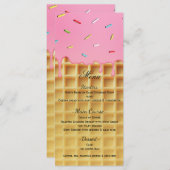 Menu d'anniversaire Cône Gaufrette Glace à la Frai (Devant / Derrière)