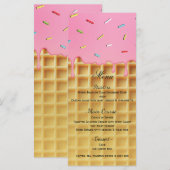 Menu d'anniversaire cornet gaufrette glace à la fr (Devant / Derrière)