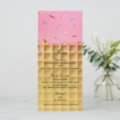 Menu d'anniversaire cornet gaufrette glace à la fr (Debout devant)