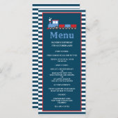 Menu d'anniversaire de fête thématique (Devant / Derrière)