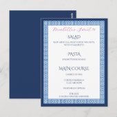 Menu d'Anniversaire de la Clef Méditerranéenne Ble (Devant / Derrière)