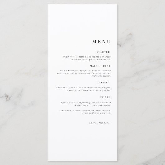 Menu d'anniversaire | Menu de célébration | (Devant)